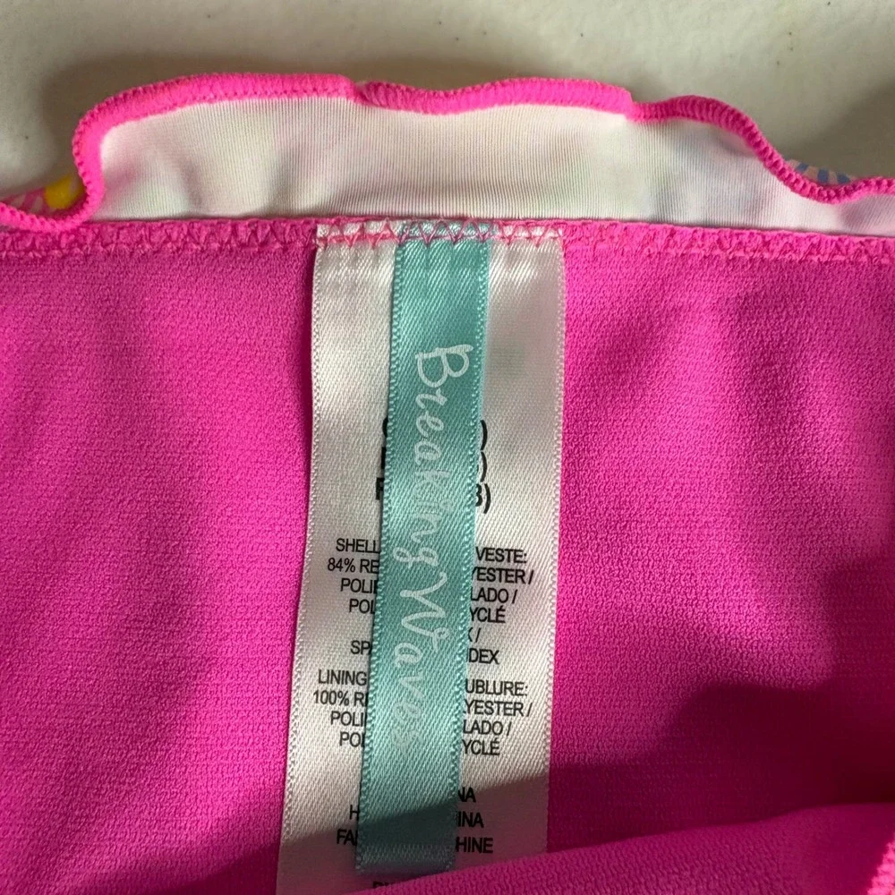 Breaking Waves Girls Size 8 Bikini Set‎ Floral Heart Multi Color UPF 50 New